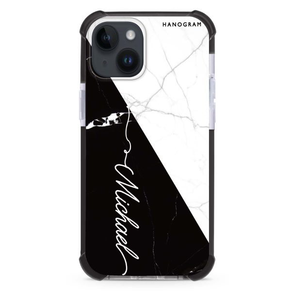 White And Black Marble iPhone 13 Ultra Shockproof Case For Discount