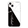 White And Black Marble iPhone 14 Plus Ultra Clear Case Online now