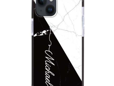 White And Black Marble iPhone 14 Plus Ultra Shockproof Case Fashion