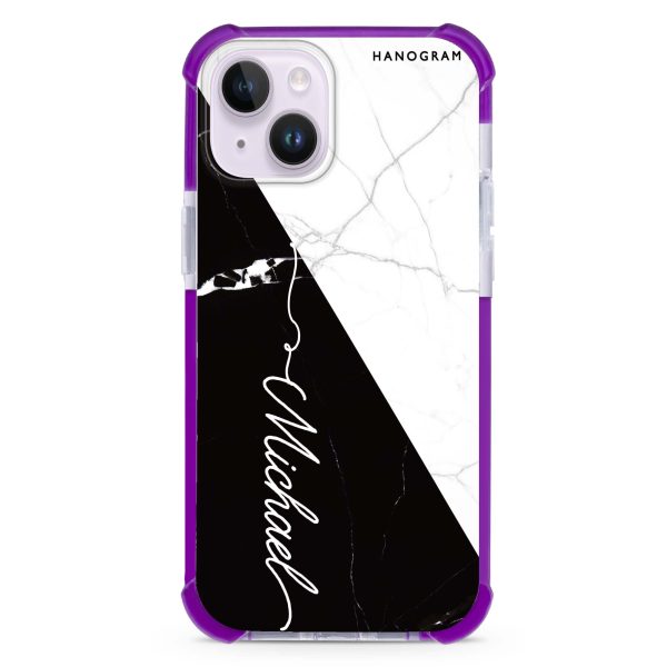 White And Black Marble iPhone 13 Ultra Shockproof Case For Discount