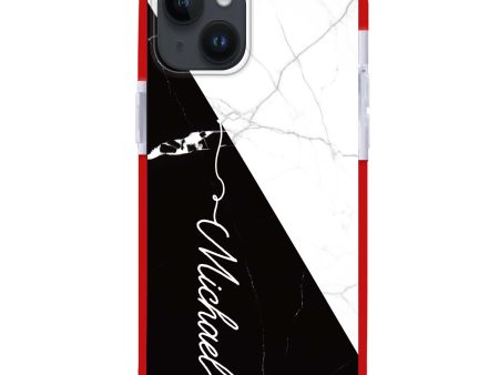 White And Black Marble iPhone 14 Ultra Shockproof Case Discount