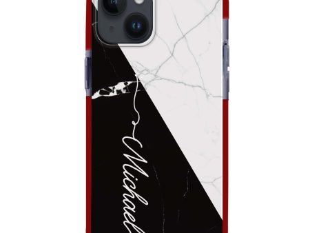 White And Black Marble iPhone 13 Ultra Shockproof Case For Discount