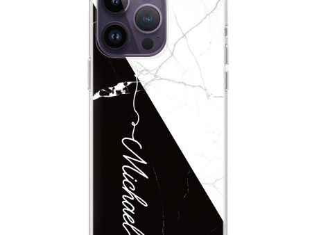 White And Black Marble iPhone 13 Pro Max Ultra Clear Case Fashion