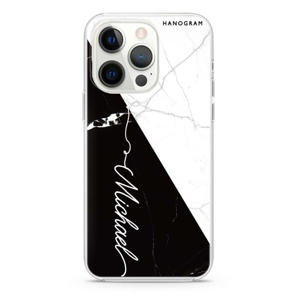 White And Black Marble iPhone 13 Pro Max Ultra Clear Case Fashion