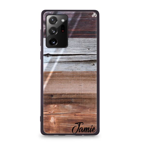 Wood Grain Varigegated Samsung Note 20 Ultra Glass Case Cheap