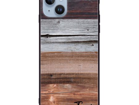 Wood Grain Varigegated iPhone 14 Plus Glass Case Supply