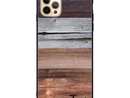 Wood Grain Varigegated iPhone 12 Pro Max Glass Case Online Sale