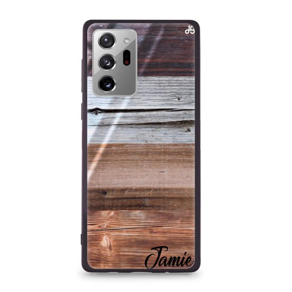 Wood Grain Varigegated Samsung Note 20 Ultra Glass Case Cheap