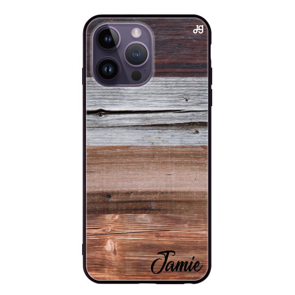 Wood Grain Varigegated iPhone 13 Pro Max Glass Case Hot on Sale