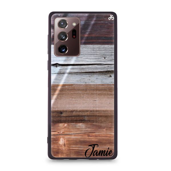 Wood Grain Varigegated Samsung Note 20 Ultra Glass Case Cheap