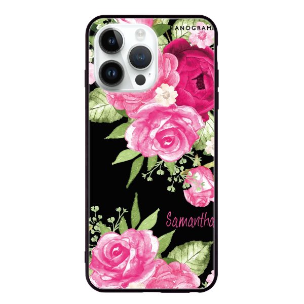 Watercolor Rose iPhone 14 Pro Max Glass Case Hot on Sale