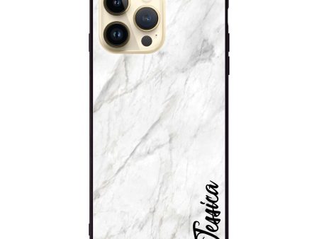 White Marble – Deep Love iPhone 14 Pro Max Glass Case For Discount